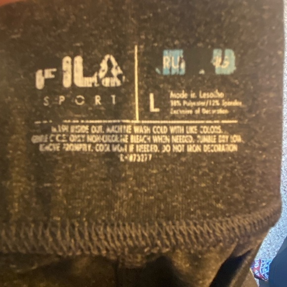 Women’s size large Fila workout pants Gray and green G5 - Picture 8 of 12